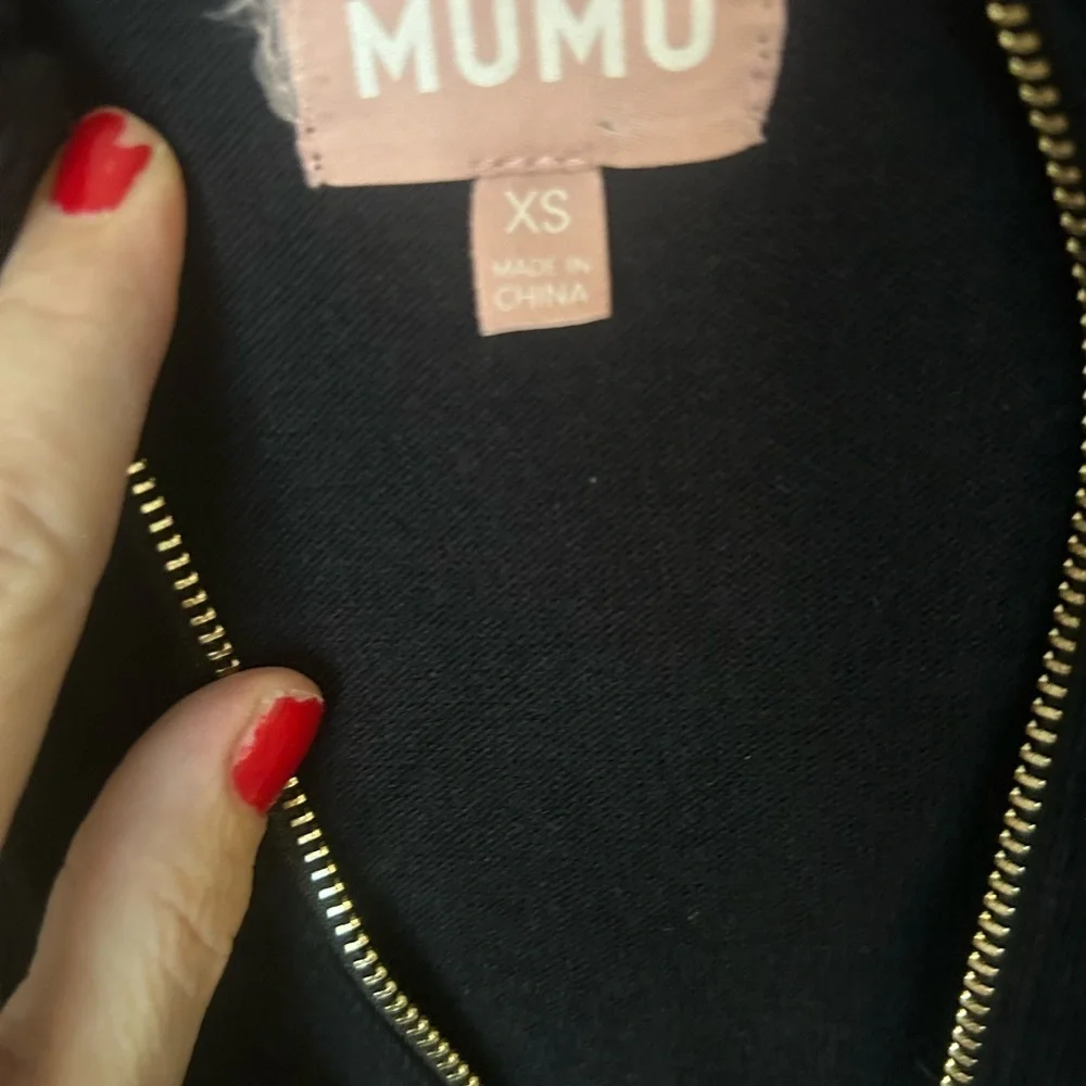 SHOW ME YOUR MUMU CHARLIE ZIP MAXI SWEATER DRESS - BLACK & GOLD